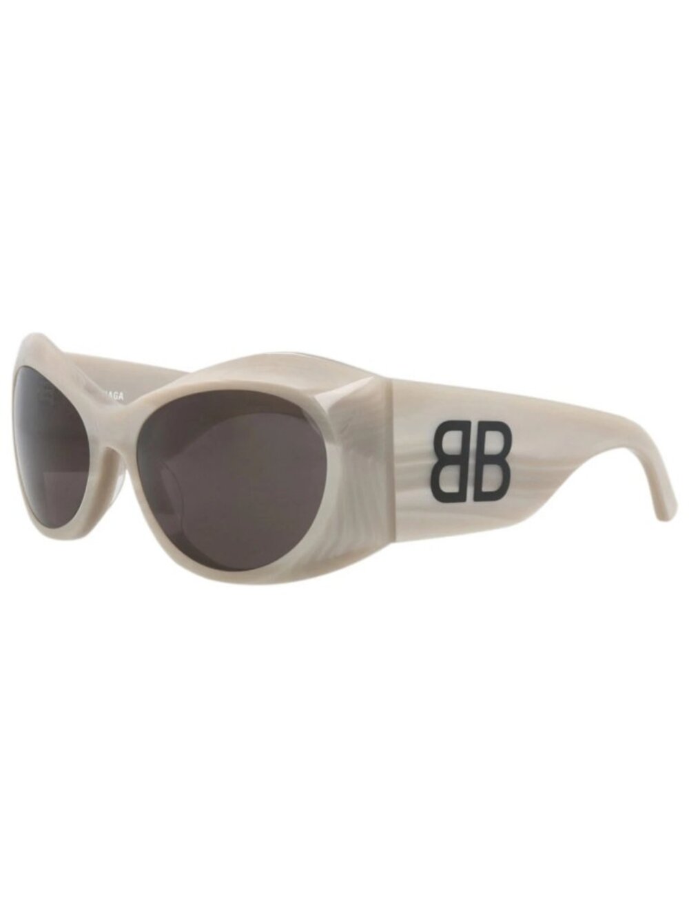 New Balenciaga Women's Sunglasses Cat Eye Recycled Acetate Frame Grey Grey Grey